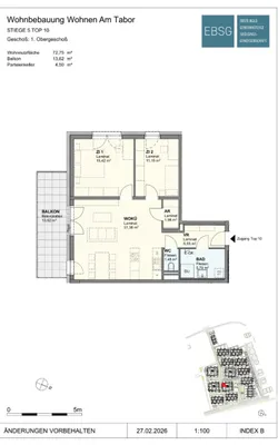 3-Zimmer-Wohnung mieten in Neusiedl am See – 73,01 m², € 989 – Bild 2 von 2