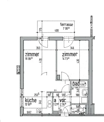 2-Zimmer-Wohnung mieten in Graz – 53,6 m², € 773 – Bild 2 von 12