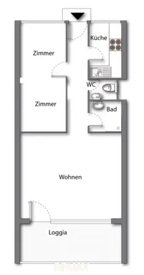2-Zimmer-Wohnung kaufen in Gmunden – 50 m², € 117.000 – Bild 7 von 7