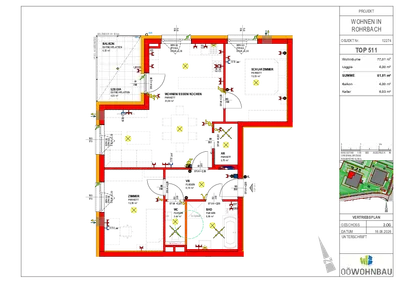 3-Zimmer-Wohnung mieten in Rohrbach – 77,01 m², € 802 – Bild 3 von 3