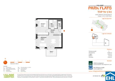 2-Zimmer-Wohnung kaufen in Wien – 43,88 m², € 423.000 – Bild 11 von 11