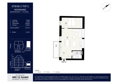 2-Zimmer-Wohnung kaufen in Wien – 53,01 m², € 300.000 – Bild 10 von 10