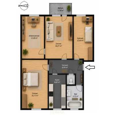 4-Zimmer-Wohnung kaufen in Wien – 81,5 m², € 430.000 – Bild 16 von 16