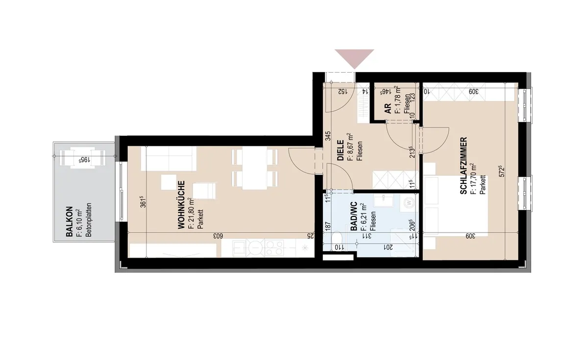 Gemütliche Wohnung mit großzügigem Balkon, Graz