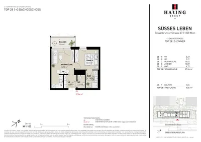 2-Zimmer-Wohnung kaufen in Wien – 37,3 m², € 246.500 – Bild 9 von 9