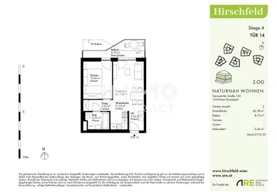 2-Zimmer-Wohnung kaufen in Wien – 45,38 m², € 261.000 – Bild 4 von 7