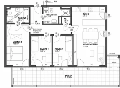 4-Zimmer-Wohnung kaufen in Klagenfurt – 90 m², € 580.000 – Bild 4 von 14