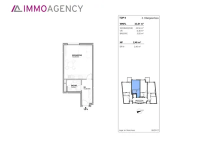 1-Zimmer-Wohnung mieten in Wien – 33,81 m², € 680 – Bild 10 von 10