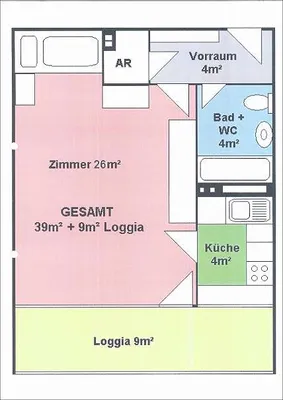 1-Zimmer-Wohnung mieten in Mödling – 39 m², € 630 – Bild 3 von 9