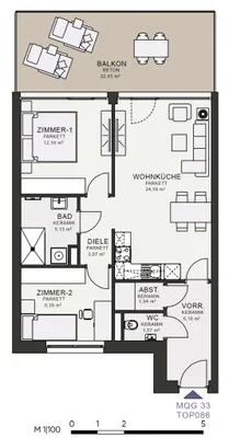3-Zimmer-Wohnung mieten in Graz – 64 m², € 1.119 – Bild 6 von 6
