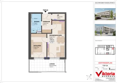 2-Zimmer-Wohnung mieten in Salzburg-Umgebung – 44,75 m², € 1.260 – Bild 2 von 5