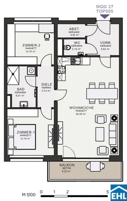 3-Zimmer-Wohnung mieten in Graz – 77,68 m², € 1.143 – Bild 7 von 7
