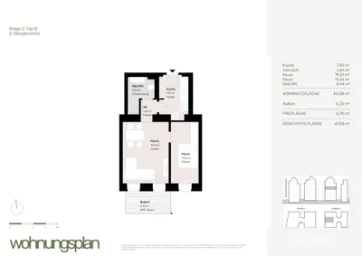2-Zimmer-Wohnung kaufen in Wien – 43,78 m², € 377.000 – Bild 12 von 12