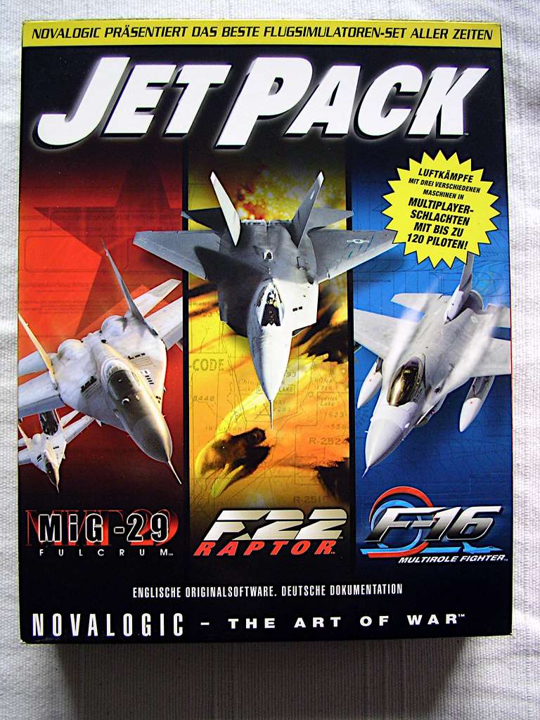 Jet Pack Flugsimulatoren-Set MiG-29 F22 F-16 Novalogic Big Box PC Game, €  22,- (4600 Wels) - willhaben