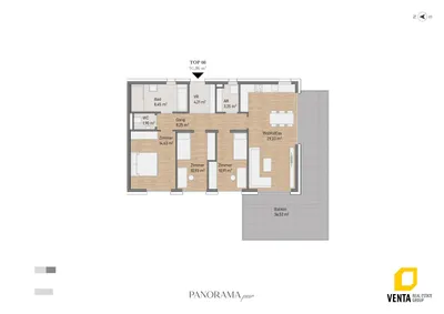 4-Zimmer-Wohnung kaufen in Graz – 91,86 m², € 691.740 – Bild 3 von 4