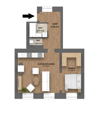 2-Zimmer-Wohnung kaufen in Wien – 54,17 m², € 325.000 – Bild 8 von 15