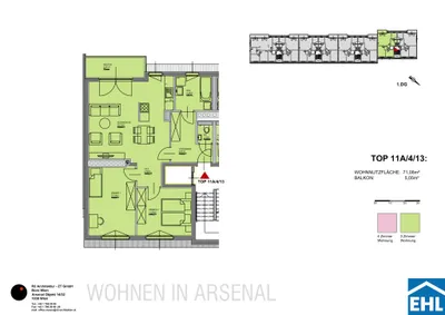 3-Zimmer-Wohnung mieten in Wien – 71,08 m², € 1.490 – Bild 14 von 14