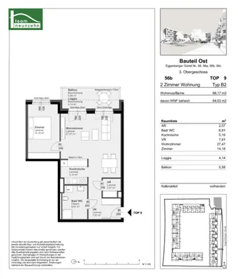 2-Zimmer-Wohnung mieten in Graz – 64,03 m², € 775 – Bild 12 von 12