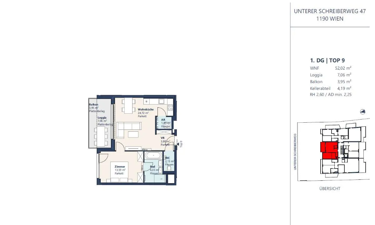 Wohnung – Wien, Untersievering, Sievering - Ansicht 3