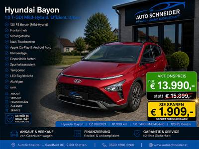 Hyundai Bayon 1,0 T-GDI Mild Hybrid Prime Mwst.Aktion %%%