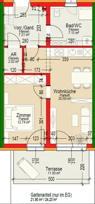 Miete/ 2-Zimmer Eigentumswohnung mit Schlossblick in Stainz/ Haus B Top 9, photo 3