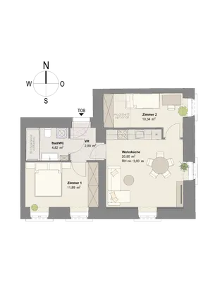 3-Zimmer-Wohnung kaufen in Wien – 50,44 m², € 390.400 – Bild 9 von 9