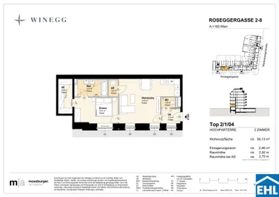 2-Zimmer-Wohnung kaufen in Wien – 56,01 m², € 333.500 – Bild 13 von 13