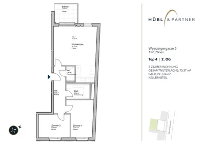 3-Zimmer-Wohnung mieten in Wien – 75,57 m², € 2.199 – Bild 19 von 19