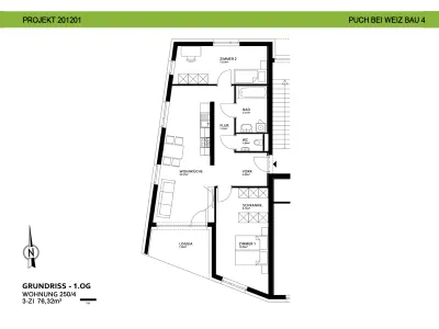 3-Zimmer-Wohnung mieten in Weiz – 76,3 m², € 641 – Bild 4 von 4