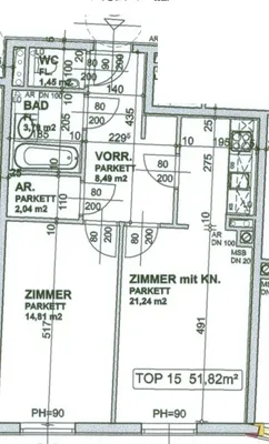 2-Zimmer-Wohnung mieten in Wien – 51,75 m², € 1.014 – Bild 9 von 10