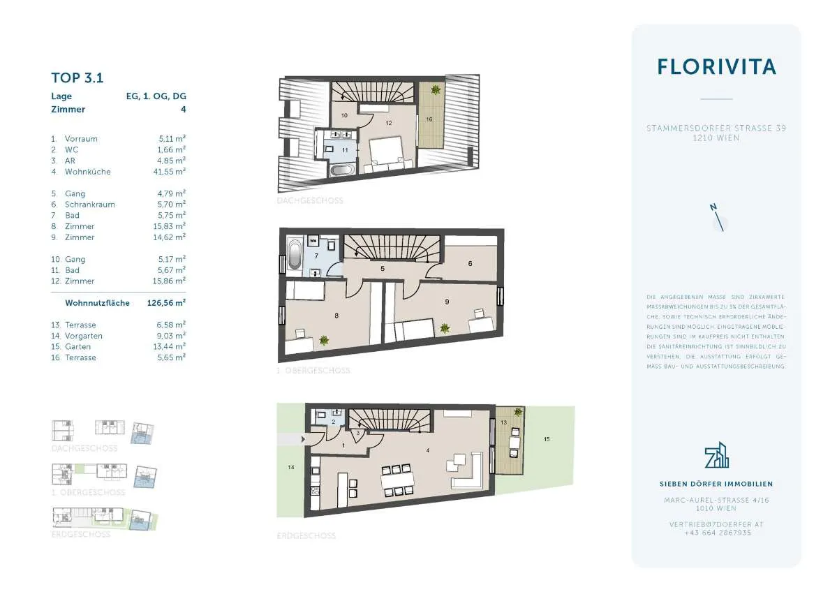 4‑Zimmer‑Maisonette mit Garten, Terrasse & Dachterrasse - stilvoller Neubaukomfort – pohled 2