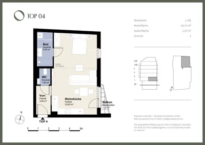 1-Zimmer-Wohnung kaufen in Wien – 43,9 m², € 254.000 – Bild 7 von 7