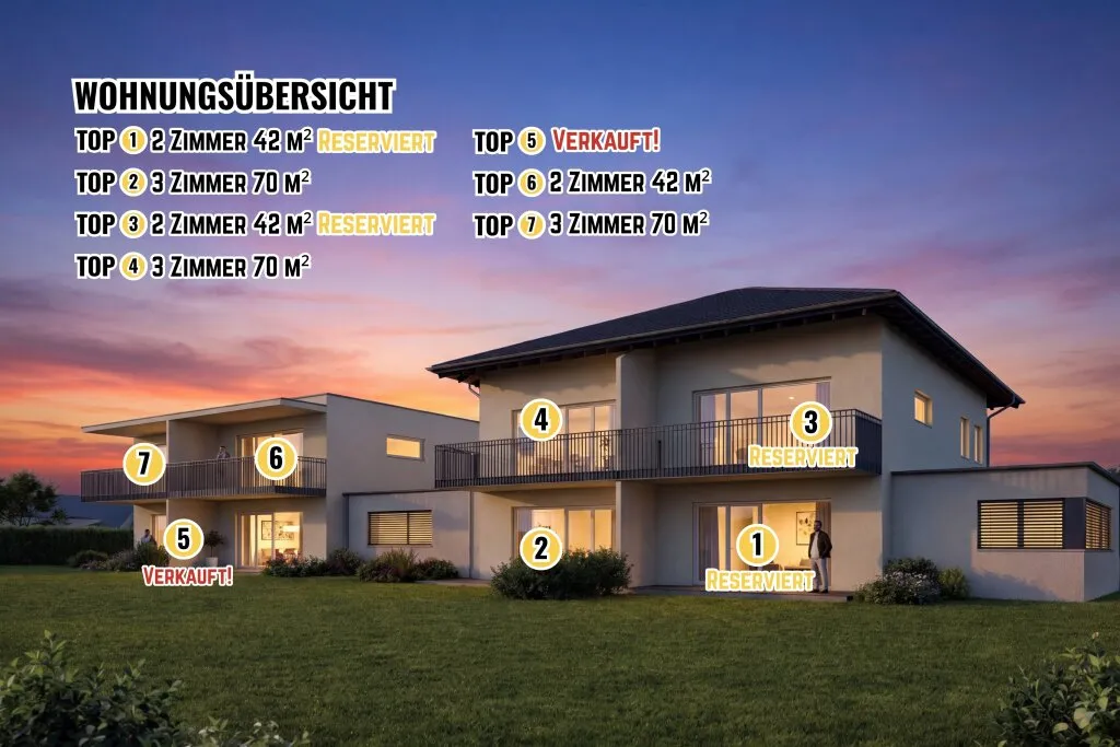 Wohnung – Klagenfurt am Wörthersee, Waidmannsdorf, Sankt Martin - Ansicht 2