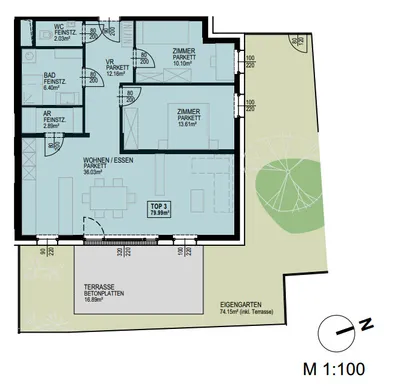 3-Zimmer-Wohnung kaufen in Mödling – 82,2 m², € 499.980 – Bild 4 von 12