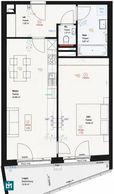 2-Zimmer-Wohnung mieten in Wien – 60 m², € 1.199 – Bild 9 von 10