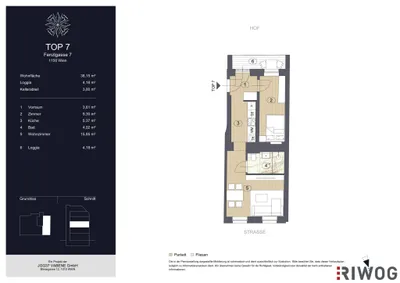 2-Zimmer-Wohnung kaufen in Wien – 42,33 m², € 255.000 – Bild 22 von 22