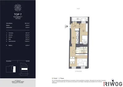 2-Zimmer-Wohnung kaufen in Wien – 42,33 m², € 255.000 – Bild 24 von 24
