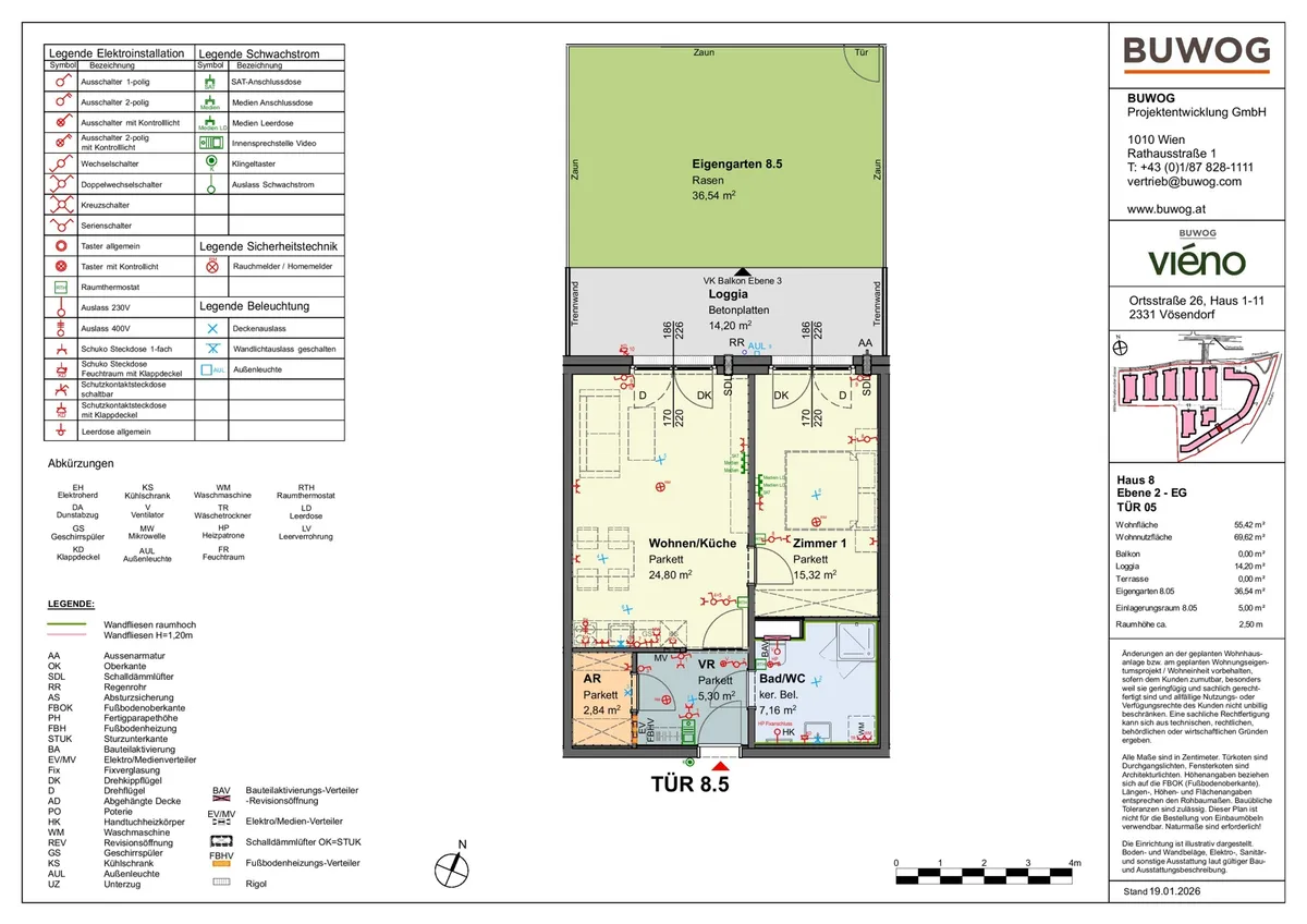 viéno - ERSTBEZUG: Wunderschöne 2-Zimmer-Wohnung mit GARTEN ab 11/2026, provisionsfrei vom Bauträger - View 2