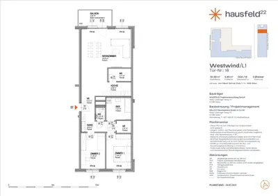 3-Zimmer-Wohnung mieten in Wien – 84,99 m², € 1.530
