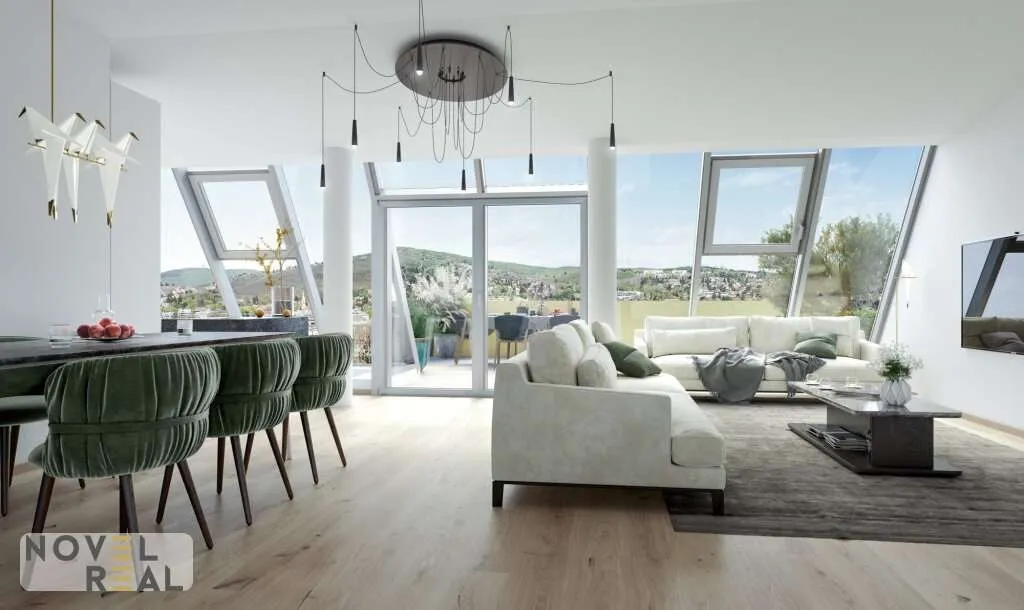 Exklusives Penthouse mit spektakulärer Aussicht! Pool im Gemeinschaftsgarten!, Wien