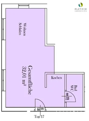 1-Zimmer-Wohnung mieten in Kitzbühel – 32,01 m², € 580 – Bild 7 von 7
