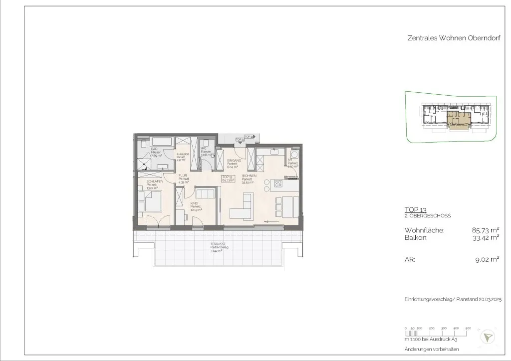 Baubeginn erfolgt | 3-Zimmer-Wohnung in Oberndorf - Ansicht 3