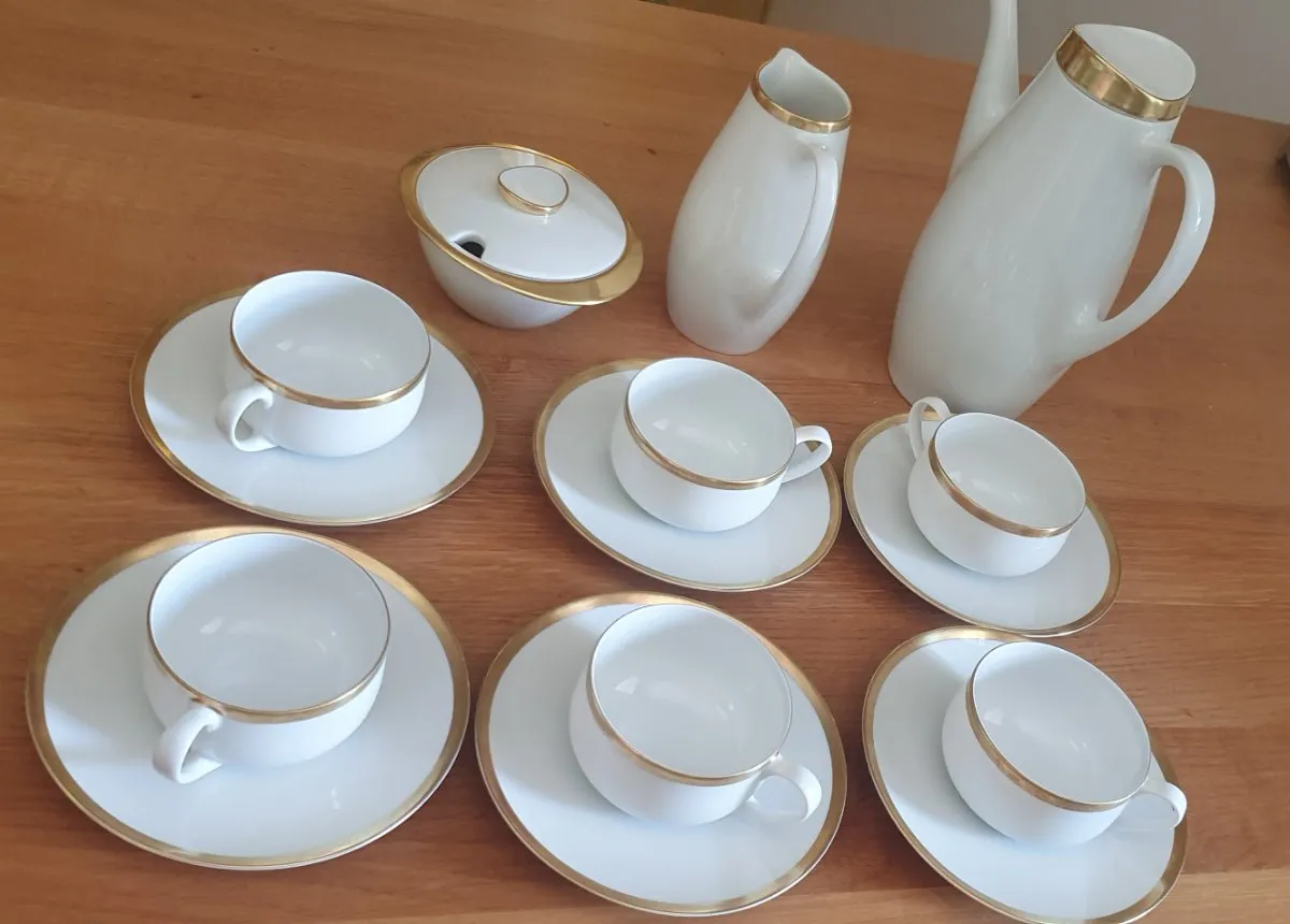 Elegantes Thomas Porzellan-Kaffeeservice mit Goldrand - Made in Germany, € 75,- (1100 Wien)