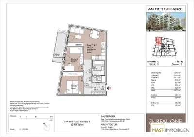 3-Zimmer-Wohnung mieten in Wien – 58,62 m², € 1.250 – Bild 11 von 11