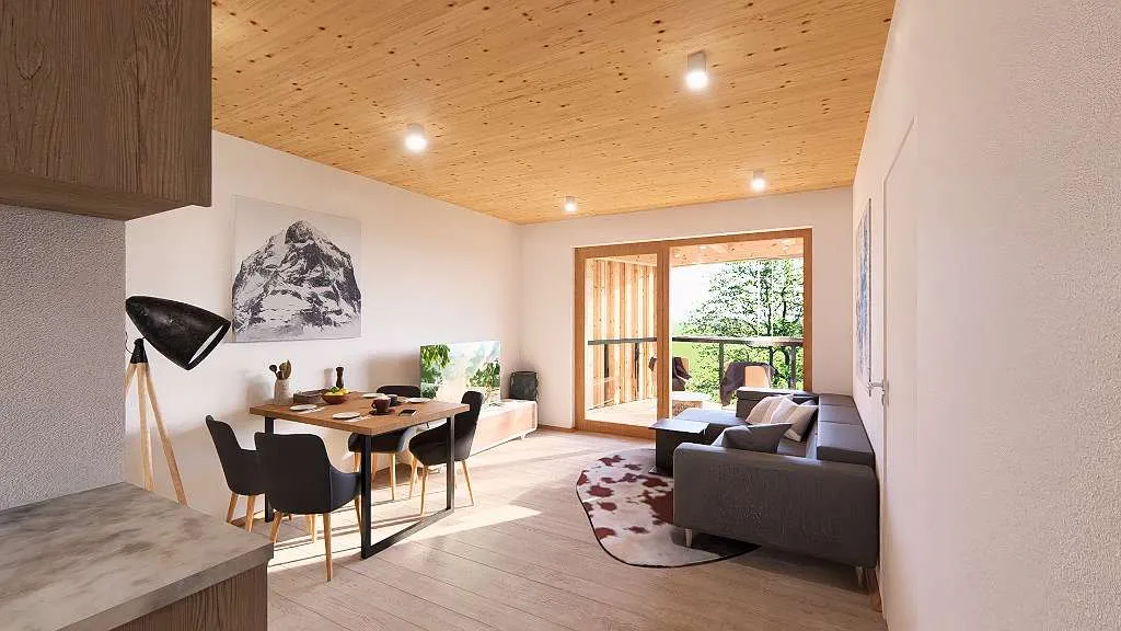 Massivholzbau "Lebensraum Waidach" Piesendorf Haus B Top 01 - Ansicht 2