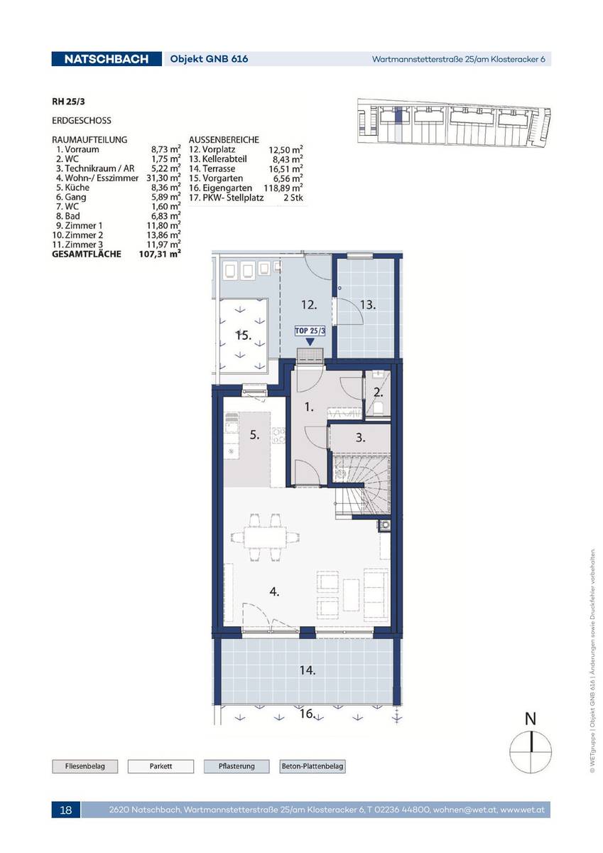 gefördertes Reihenhaus mit Garten zur Miete RH 25/3 - Ansicht 2
