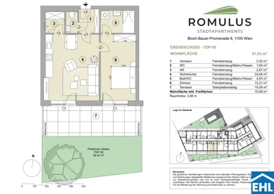 2-Zimmer-Wohnung mieten in Wien – 51,83 m², € 1.099 – Bild 8 von 8