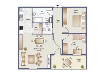 3-Zimmer-Wohnung kaufen in Dornbirn – 70,36 m², € 280.000 – Bild 2 von 14