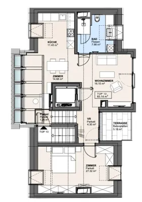2-Zimmer-Wohnung kaufen in Wien – 83,14 m², € 695.000 – Bild 11 von 11