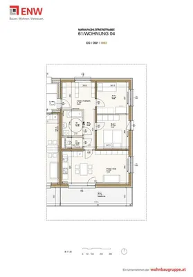 3-Zimmer-Wohnung mieten in Graz – 73,35 m², € 844 – Bild 3 von 3